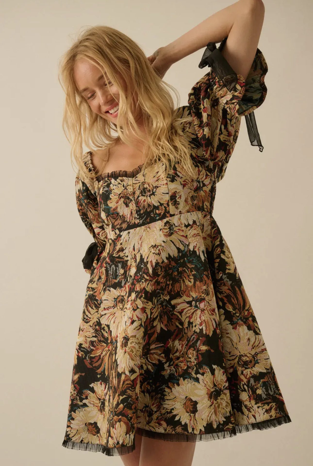 Eden Floral Tapestry Dress