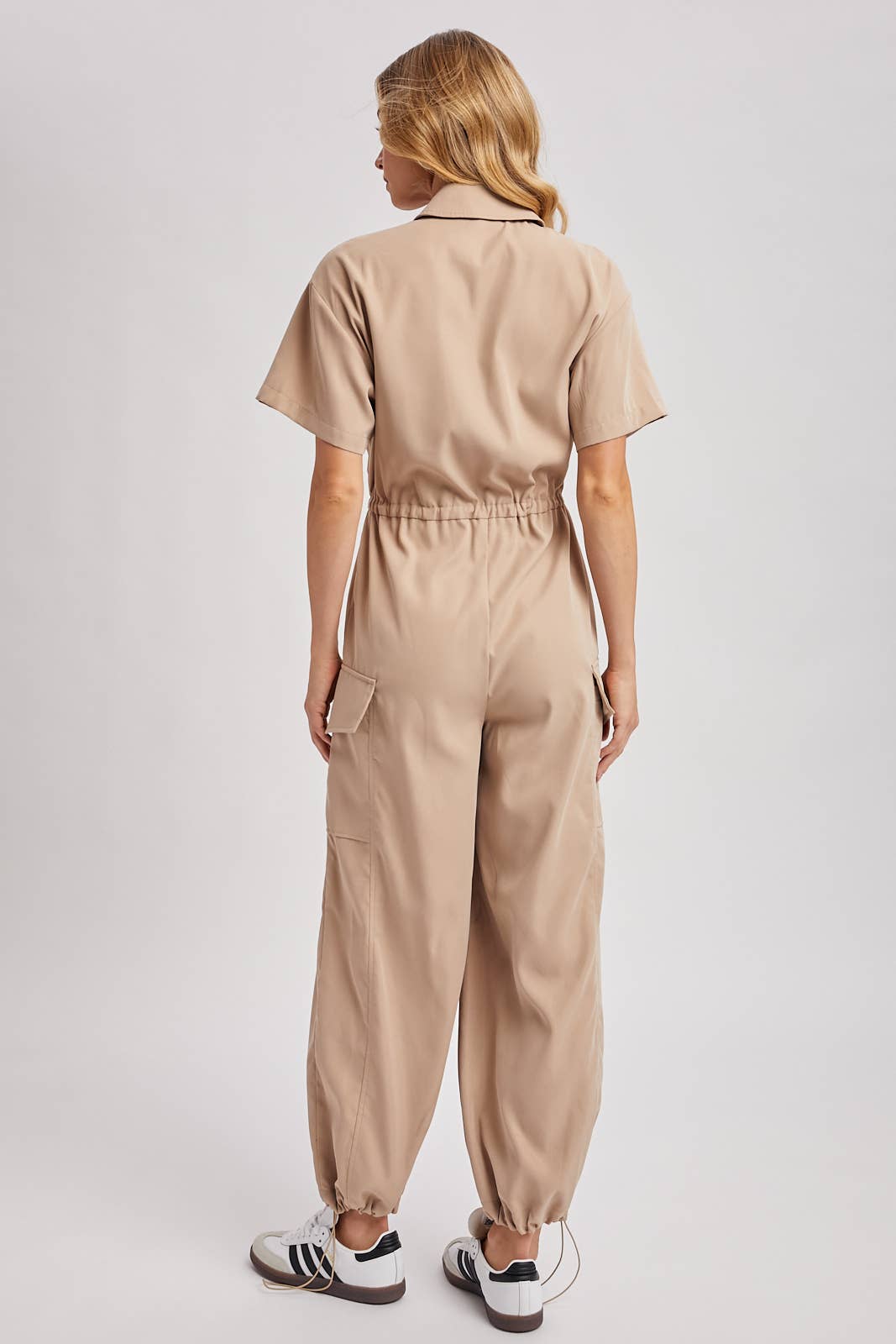 Cargo Button Down Jumpsuit
