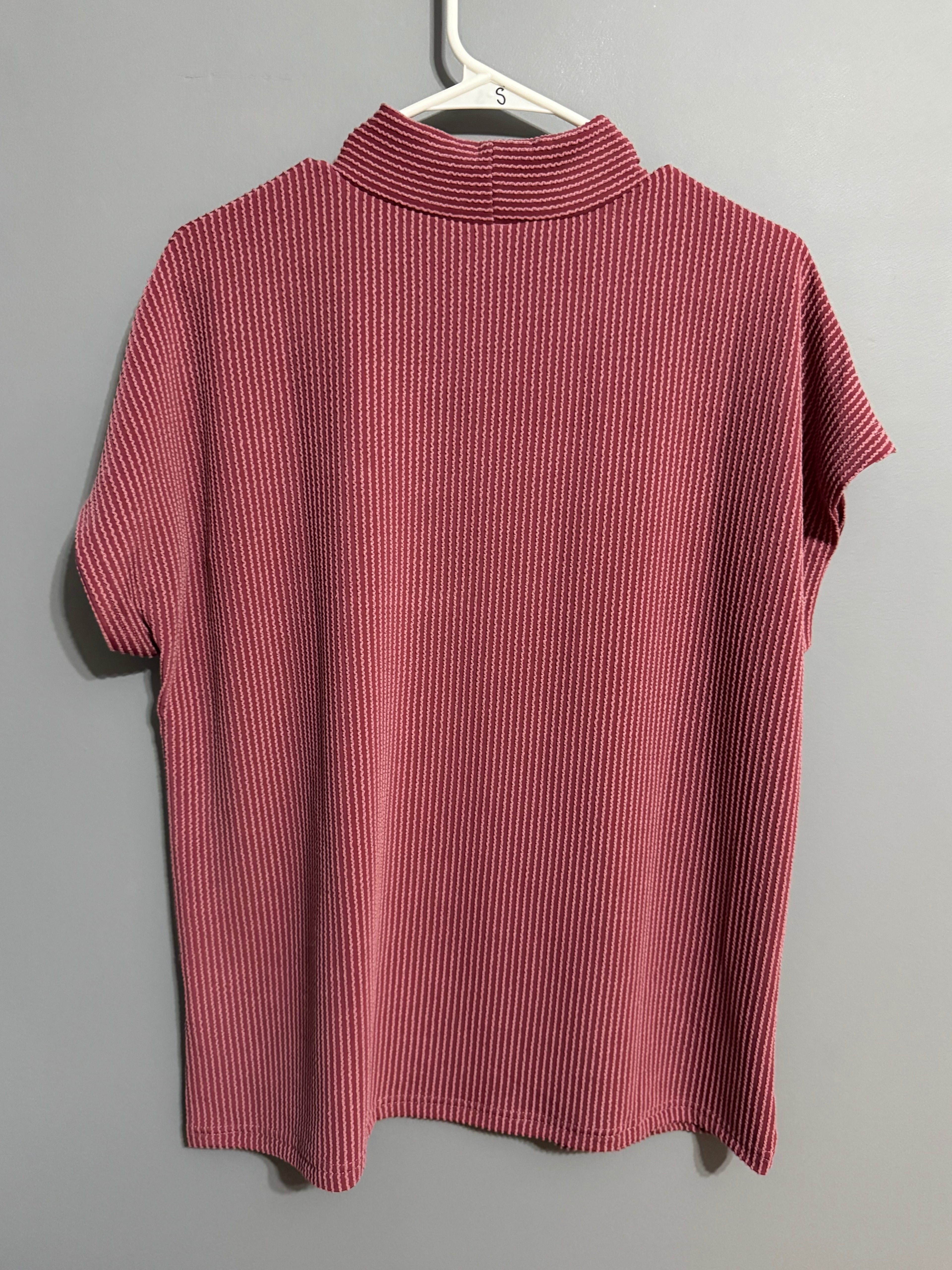 High Neck Loose Tee Elastic High Waist Loose Pant Set