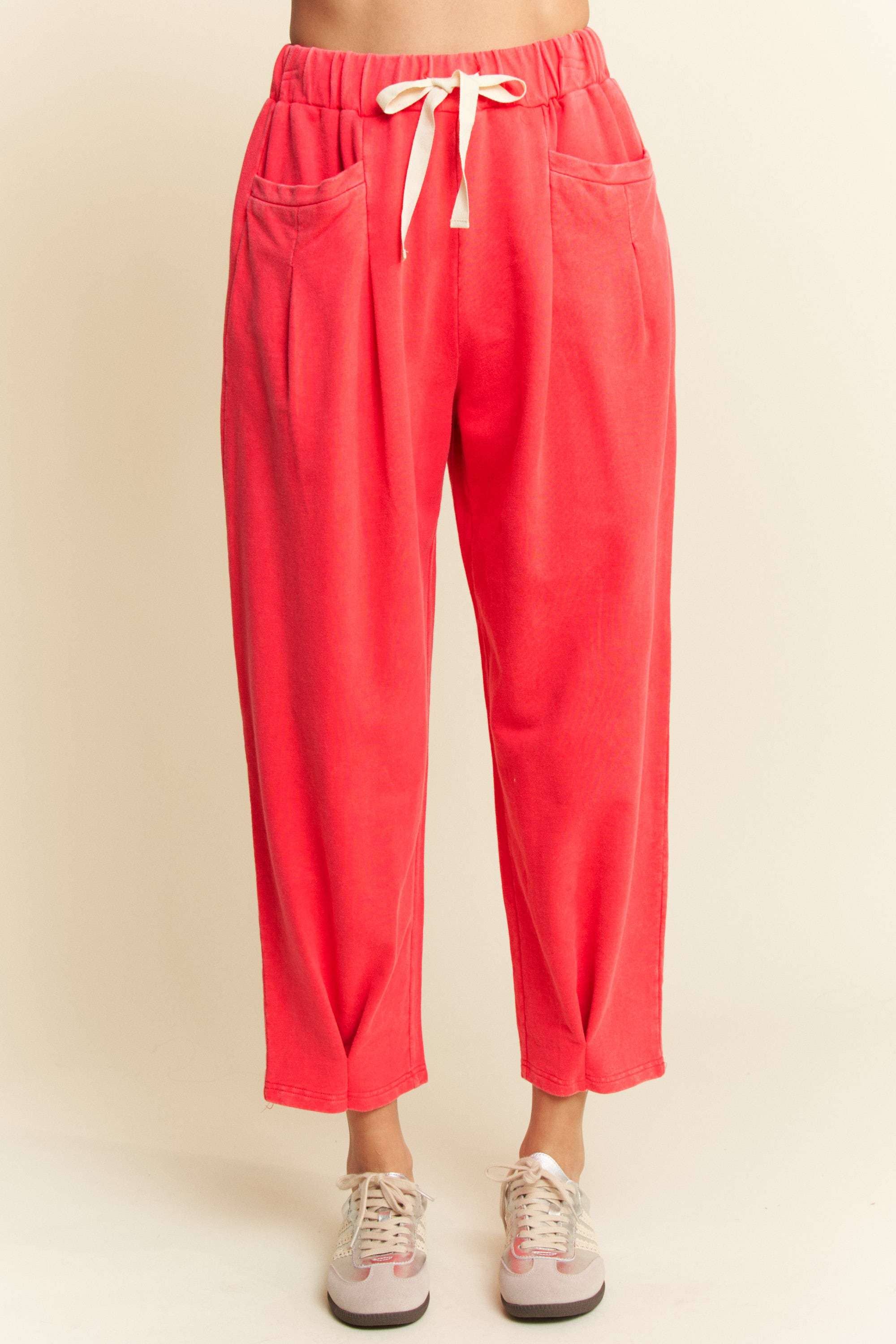 Short Sleeve Pleat Top Pants Set