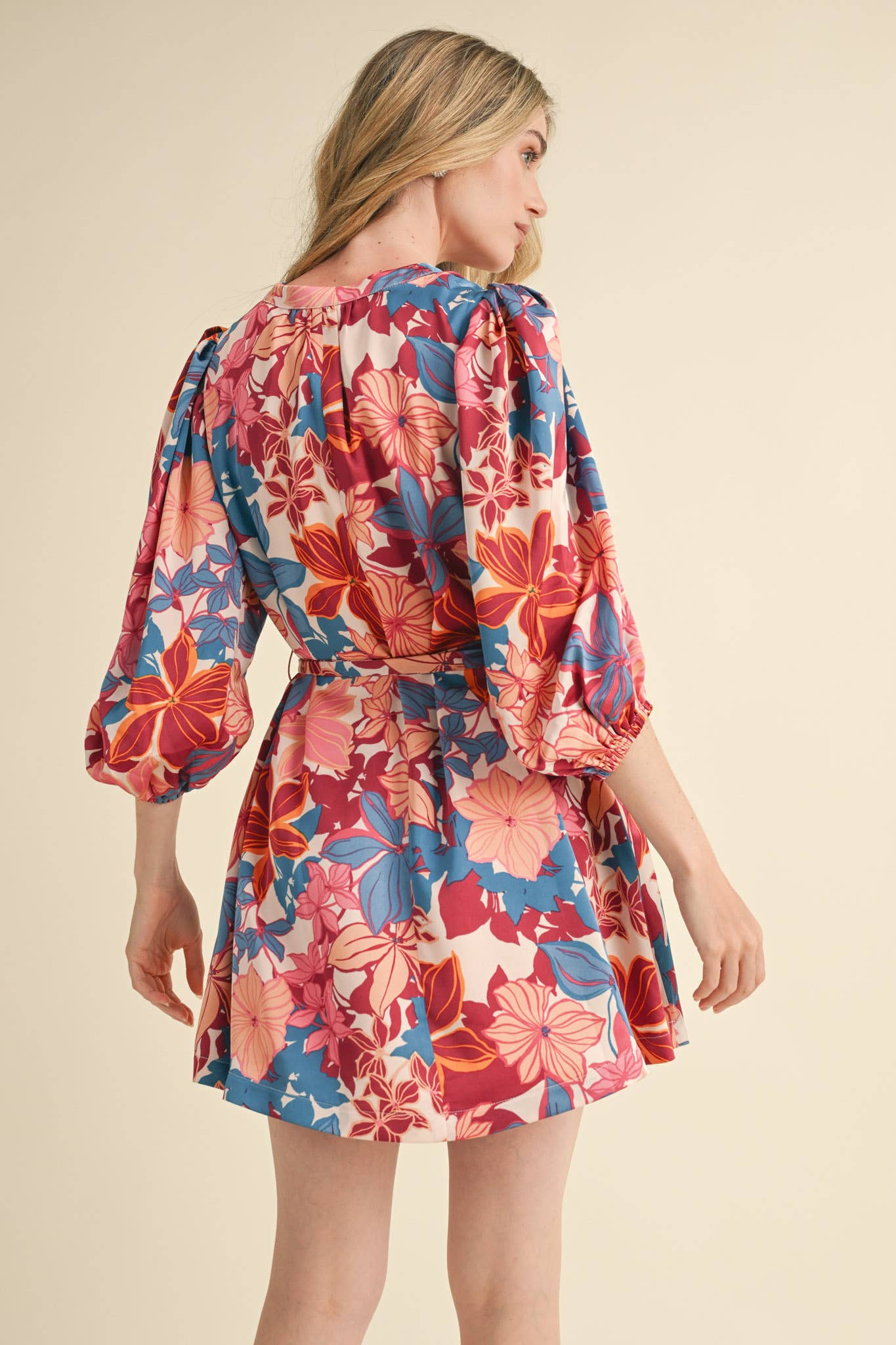 Puff Sleeve Floral Dress
