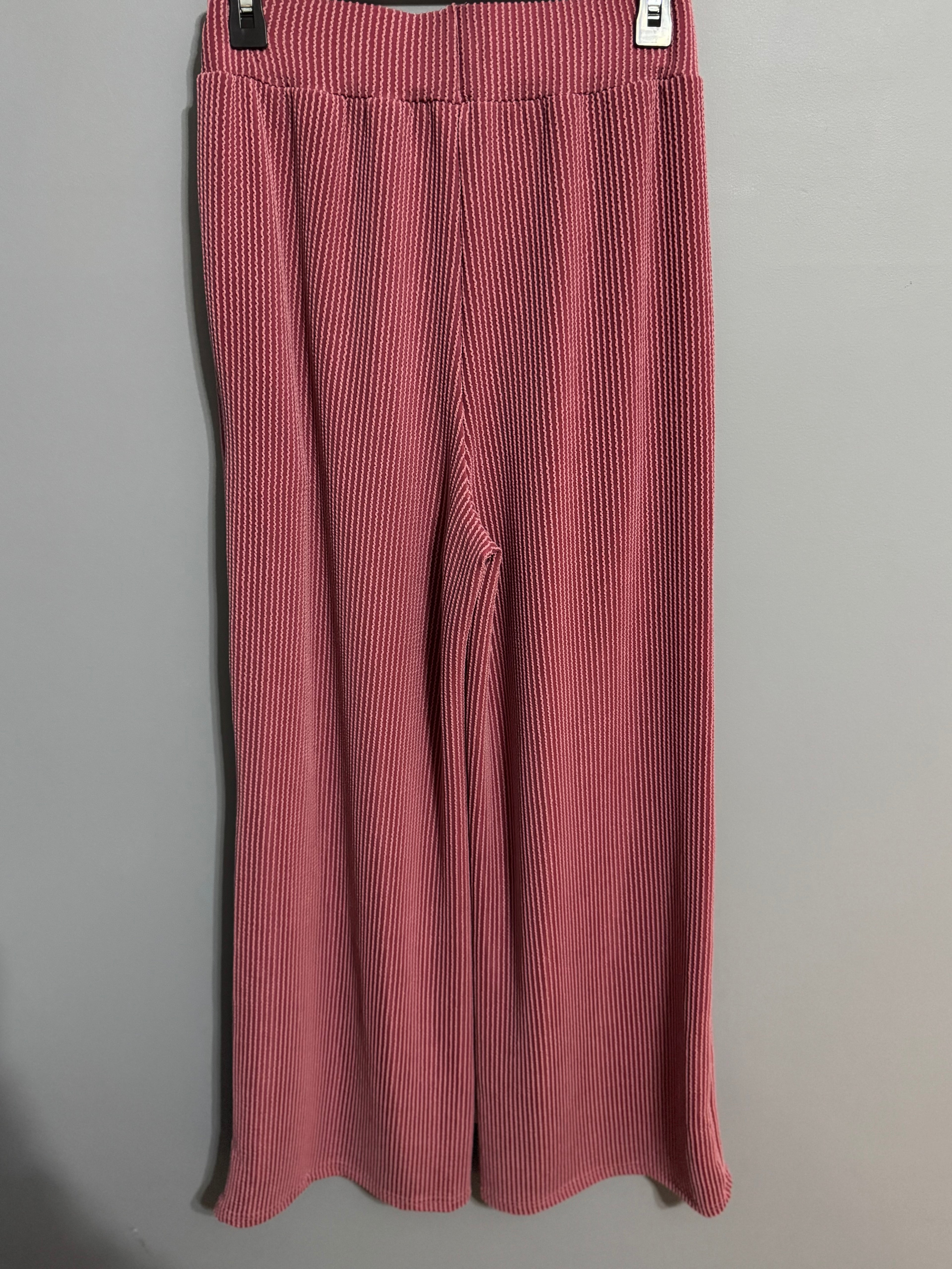 High Neck Loose Tee Elastic High Waist Loose Pant Set