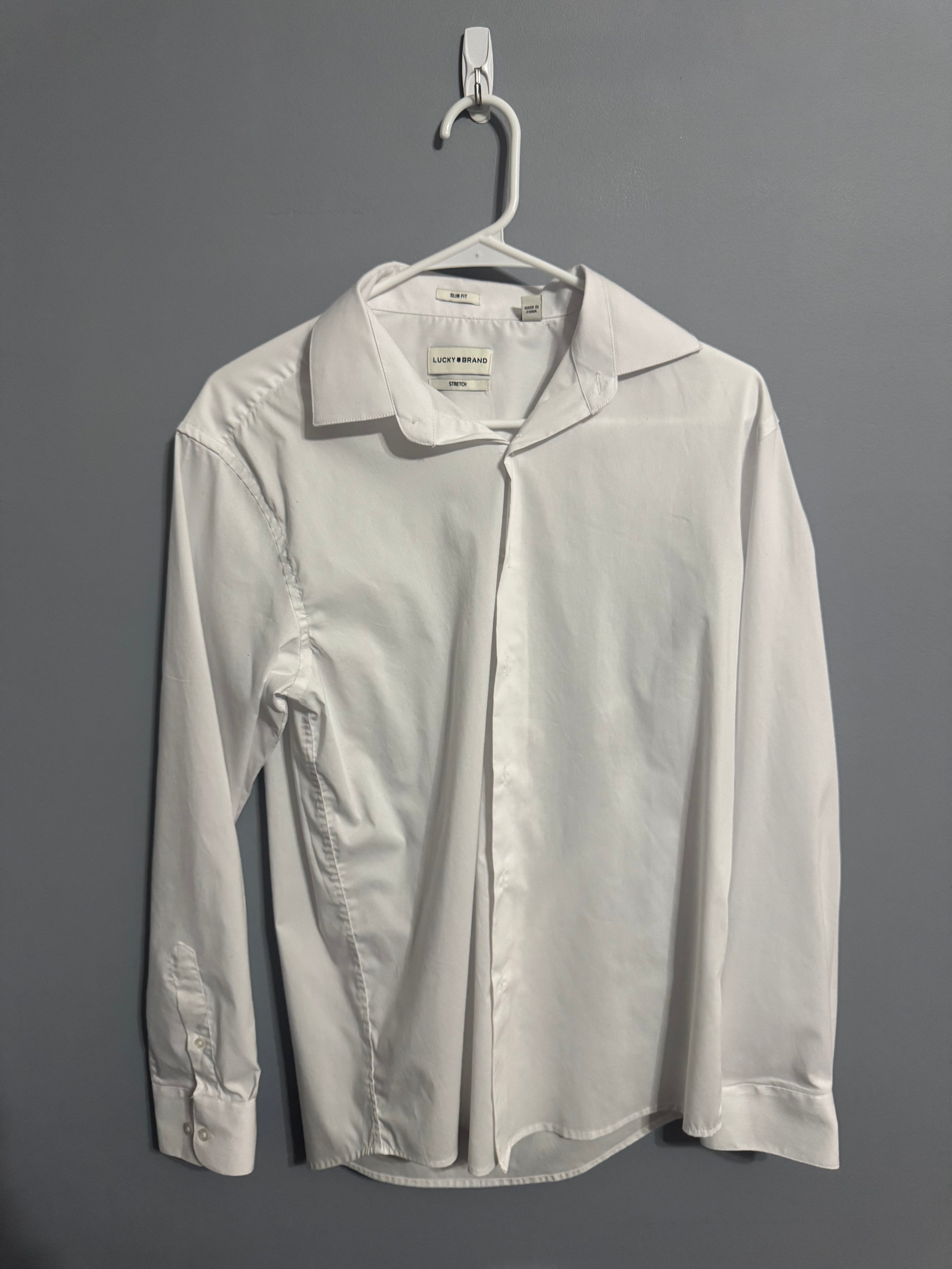 Lucky Brand Slim Fit Stretch Button-Down Shirt – Men’s Small