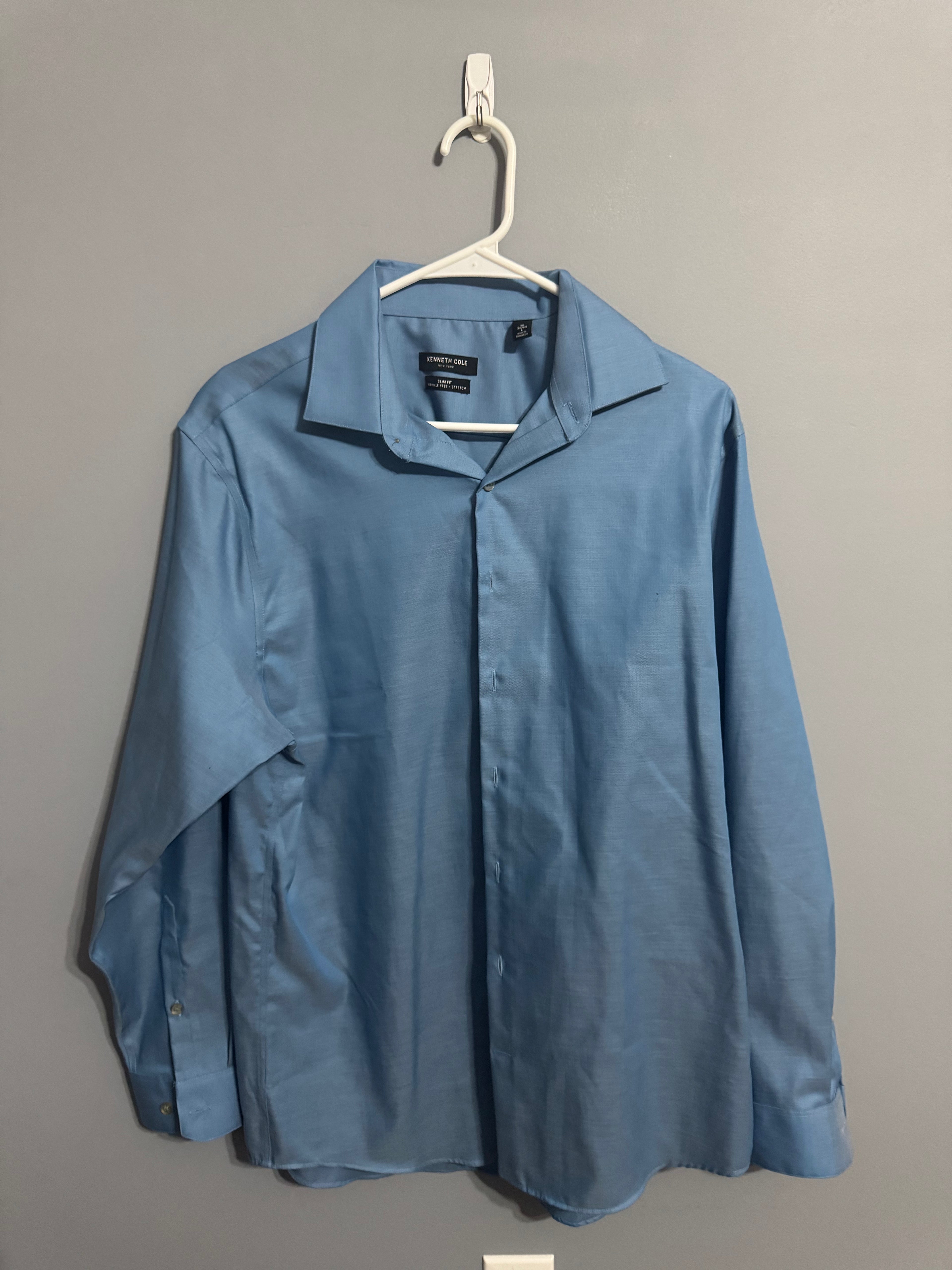 Kenneth Cole Slim Fit Dress Shirt – Men’s Large (16 / 32–33)