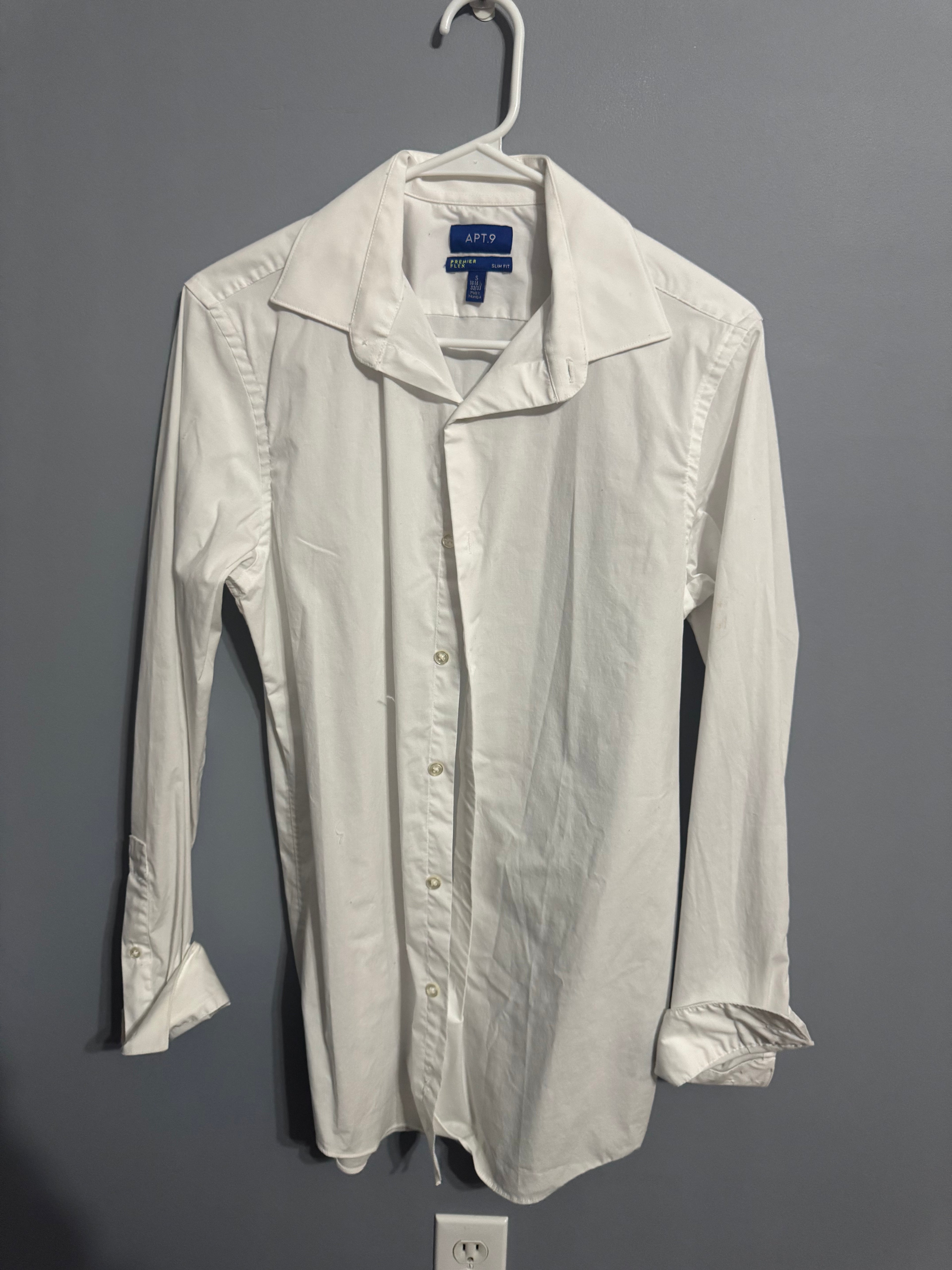 APT.9 Premier Flex Slim Fit Dress Shirt – Men’s Small (14–14.5)