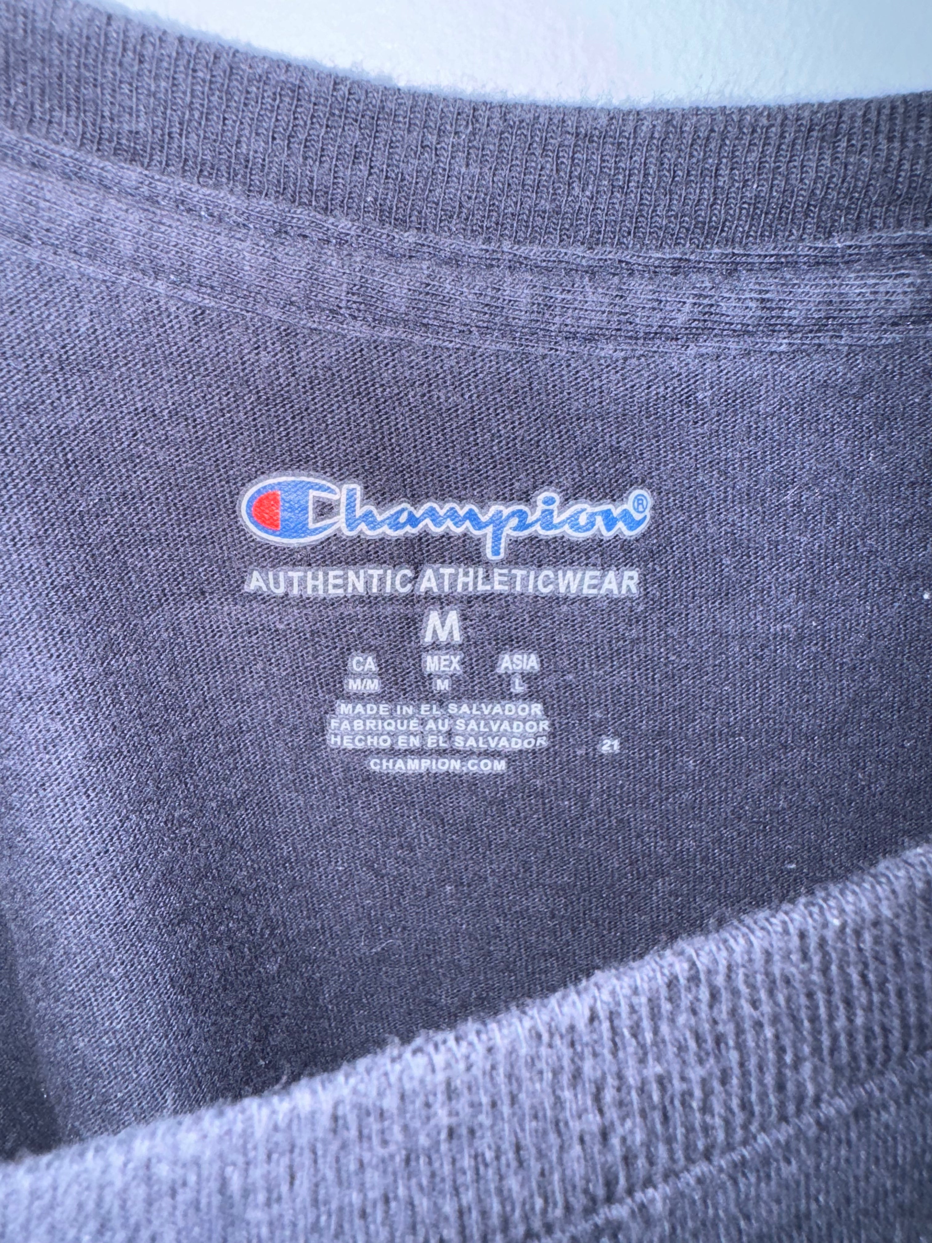 Champion Navy Authentic Athleticwear Tee – Medium