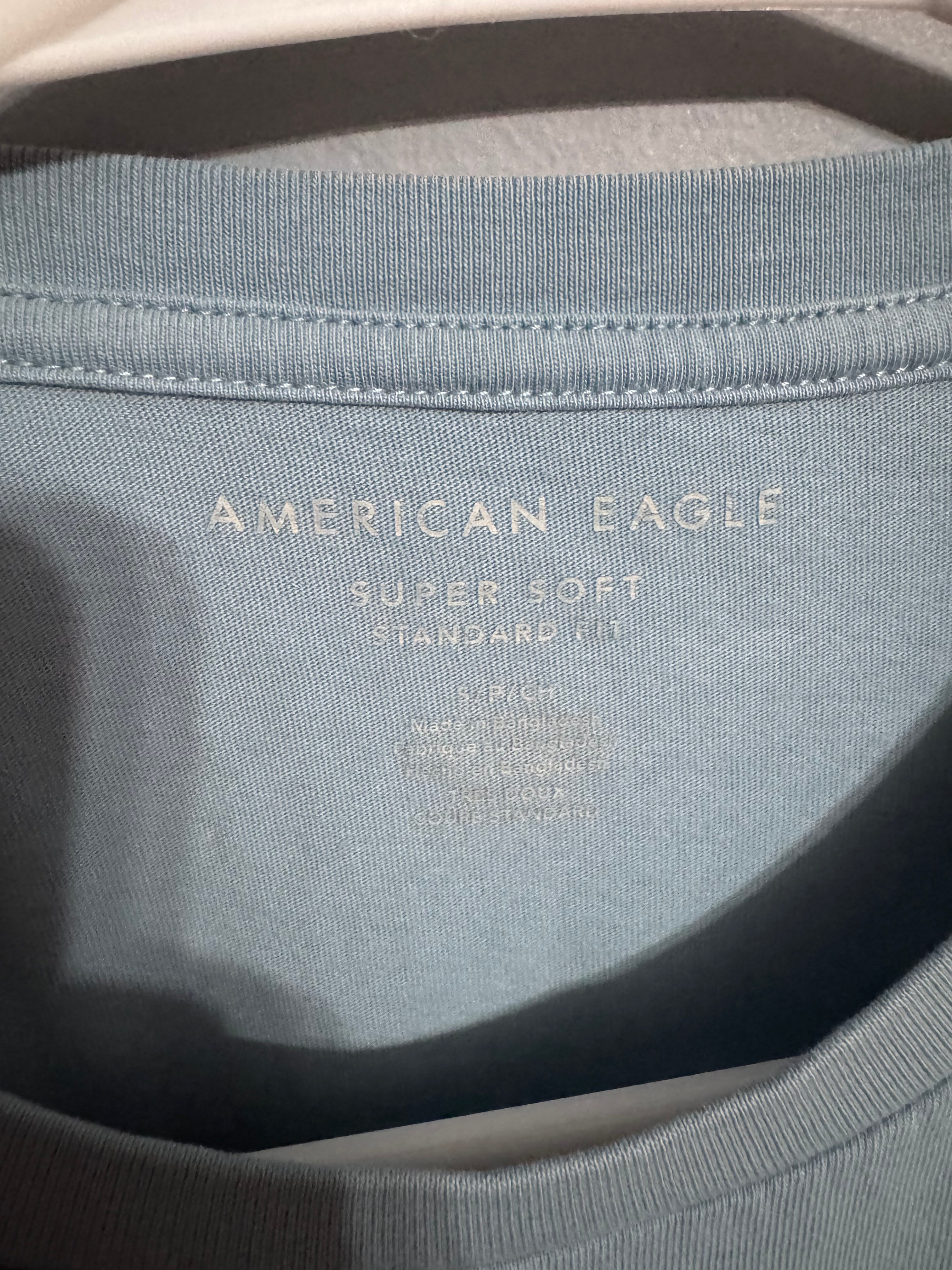 American Eagle Super Soft Crewneck Tee – Blue (S)