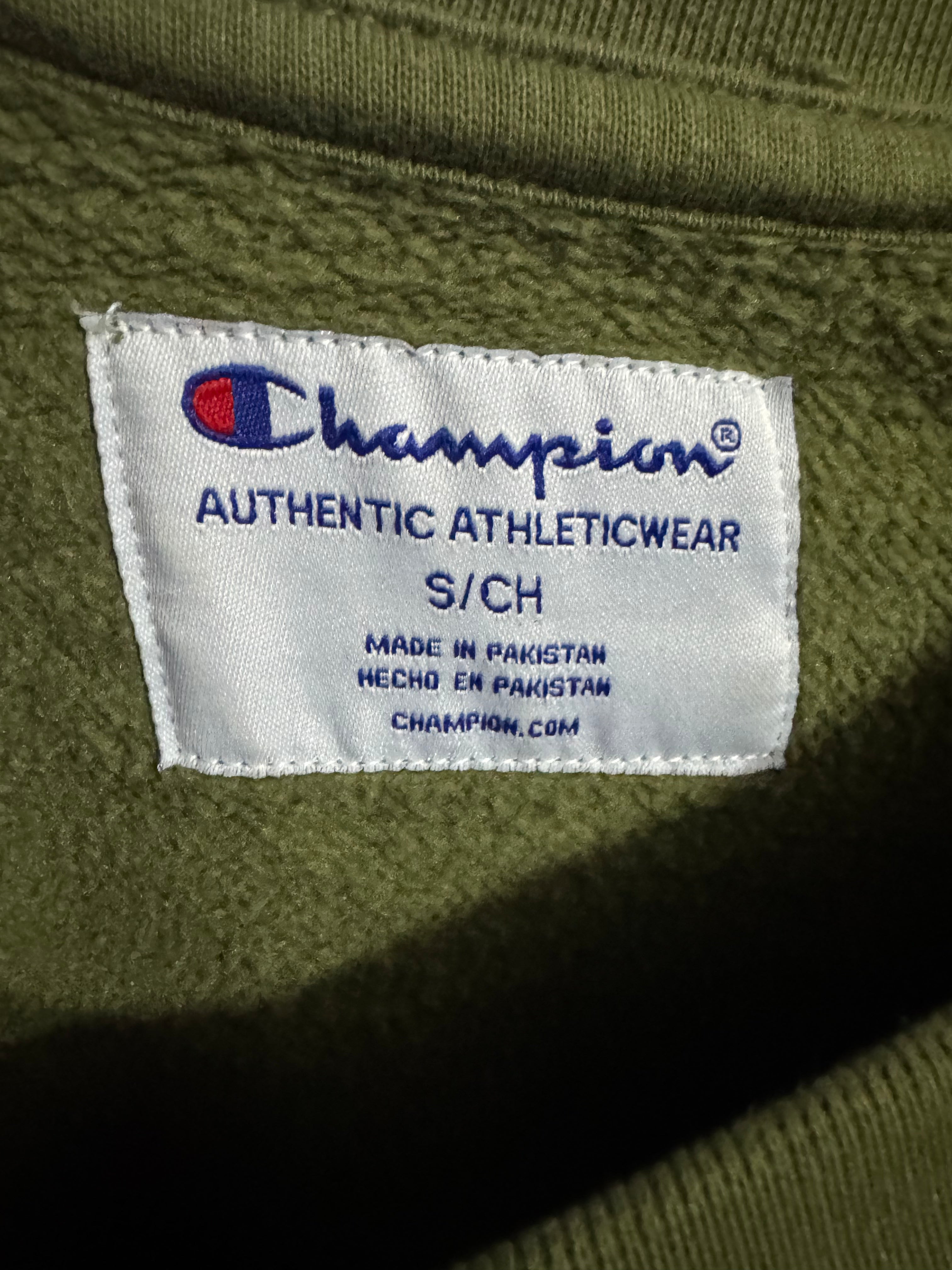 Champion Olive Green Fleece Sweatshirt – Size S