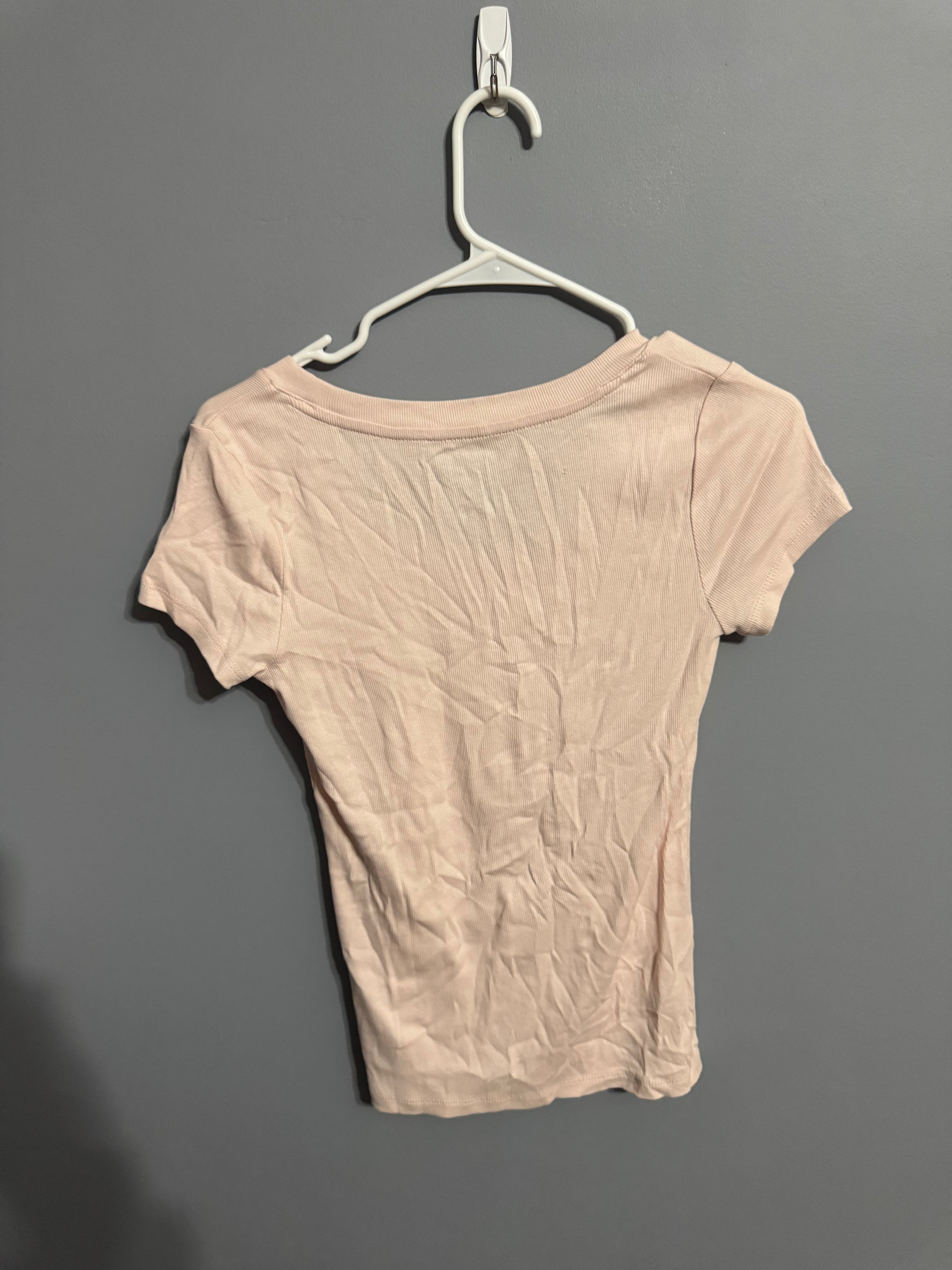 Cream Ribbed Short-Sleeve Tee – A New Day – Women’s Small