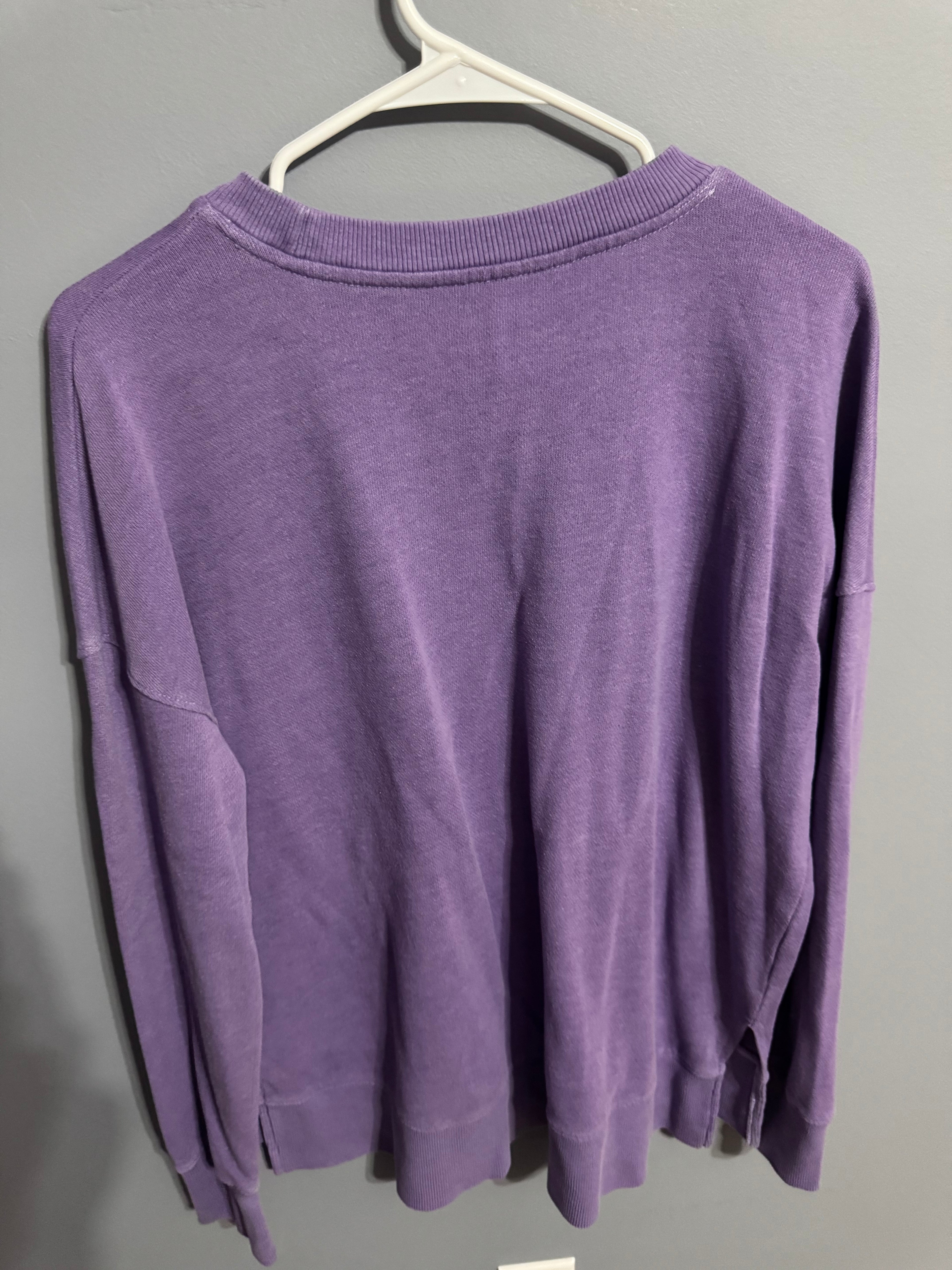 Time and Tru Women’s Purple Heather Crewneck Sweatshirt – Size M