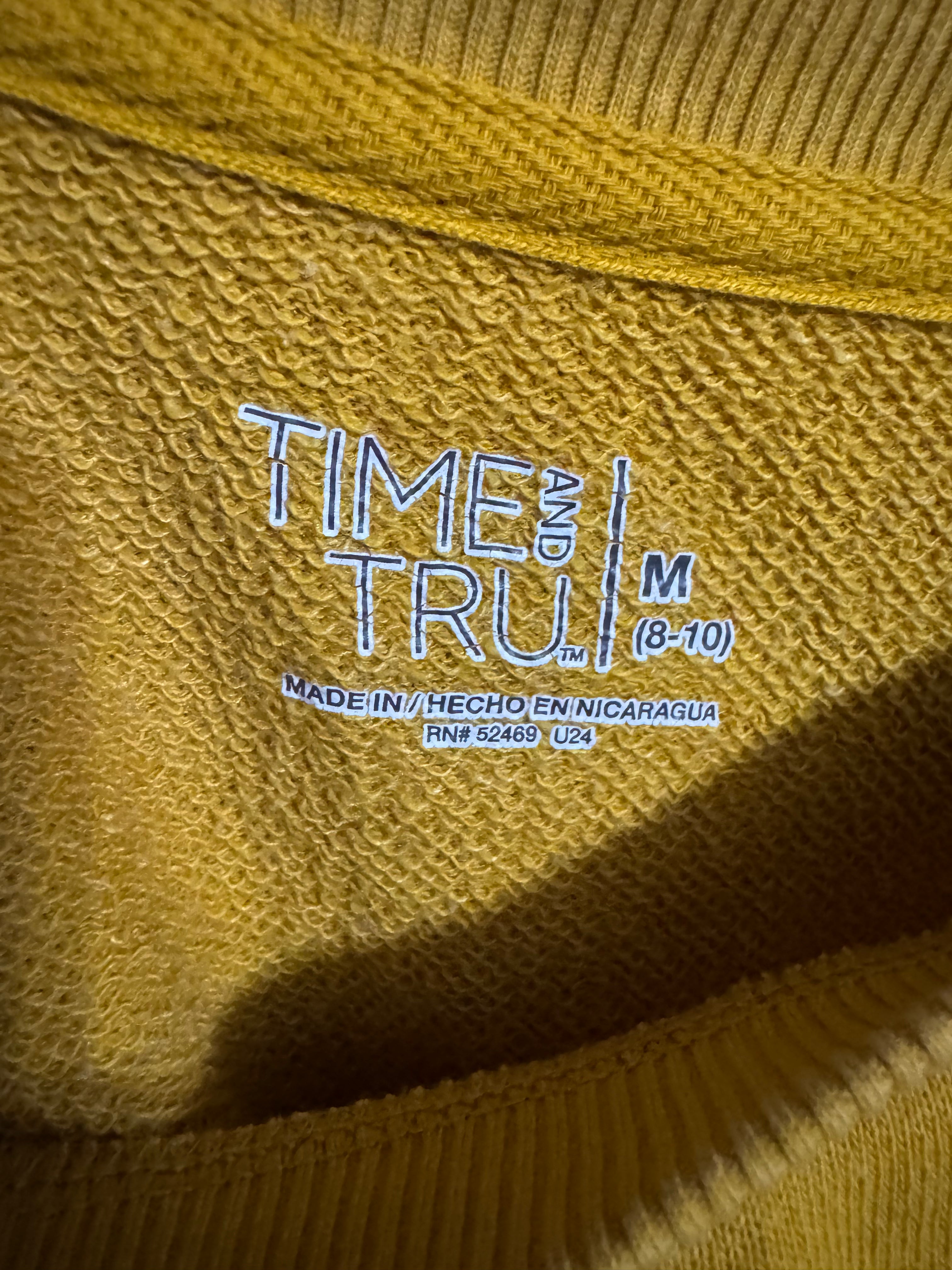 Time and Tru Women’s Mustard Yellow Crewneck Sweatshirt – Size M