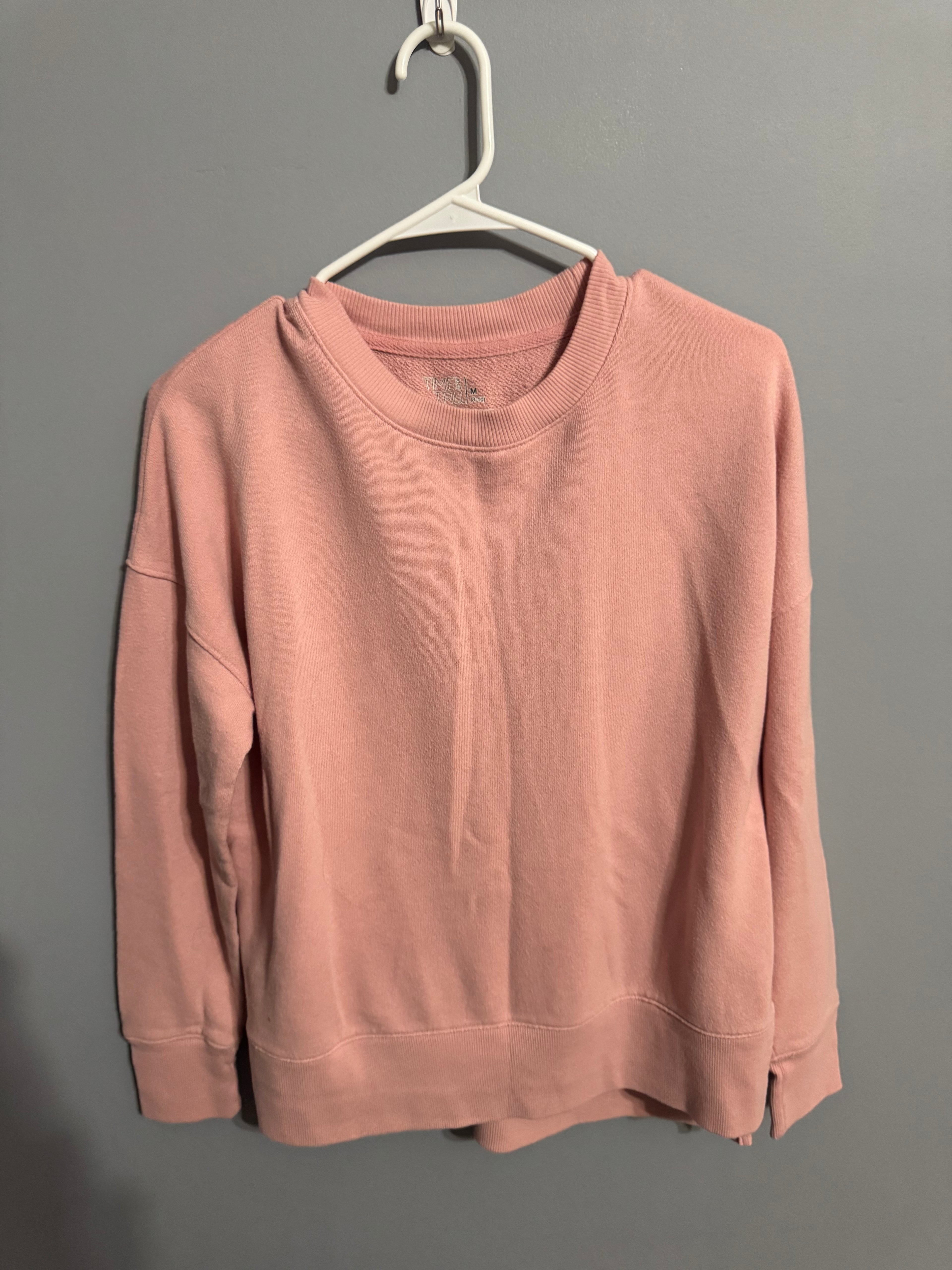 Time and Tru Women’s Blush Pink Crewneck Sweatshirt – Size M