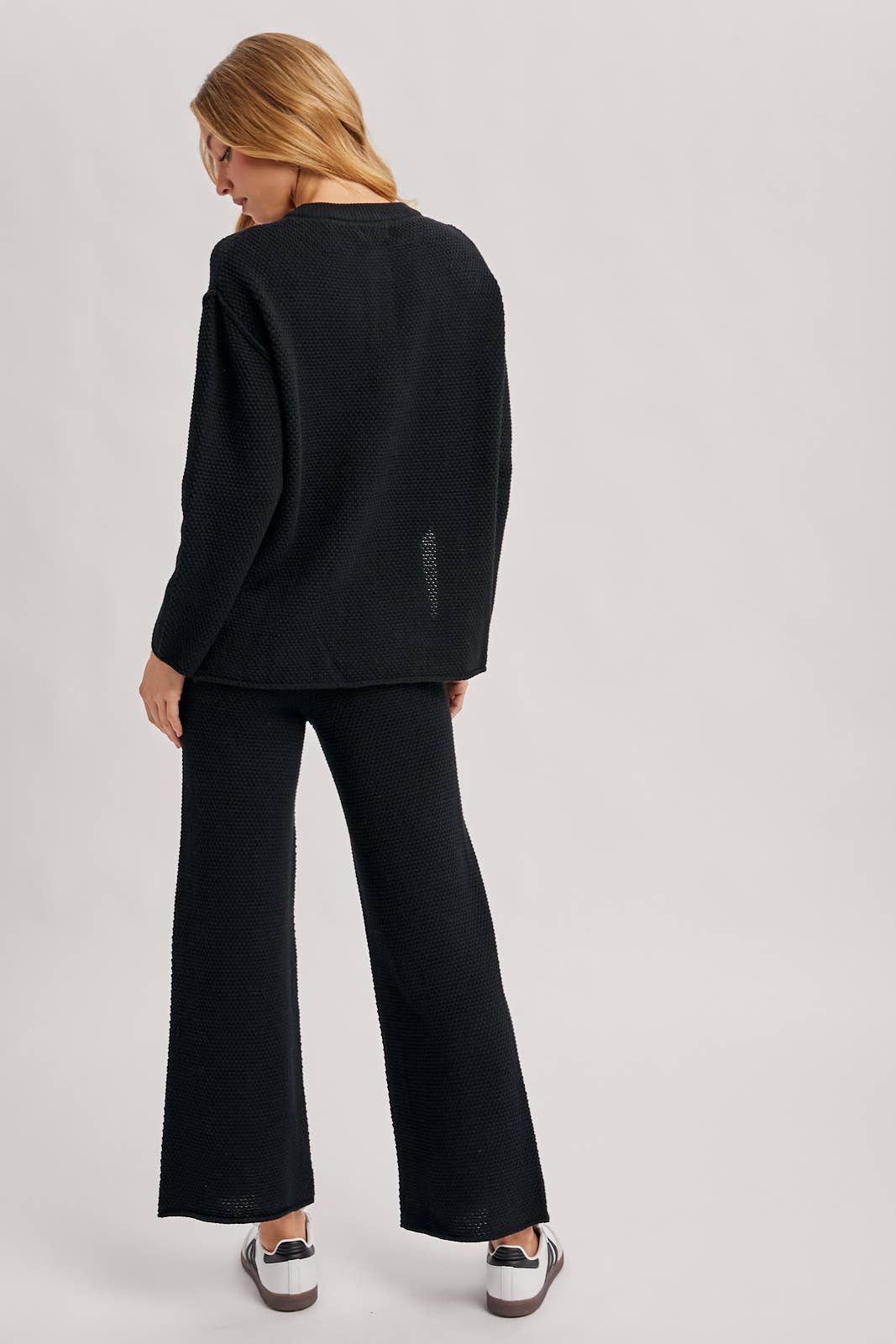Textured Knit top & Pants Set